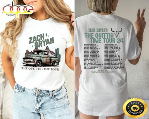 Zach Bryan The Quitting Time Tour 2024 Shirt