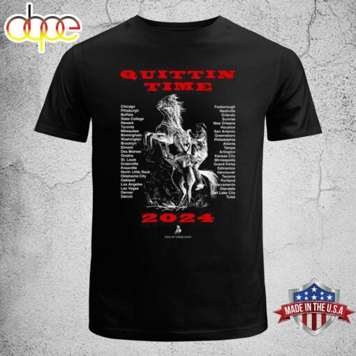 Zach Bryan Tour 2024 Zach Bryan The Quittin Time Tour 2024 T-shirt