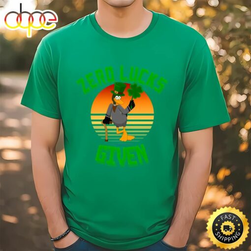 Zero Lucks Given Funny St Patricks Day T-Shirt