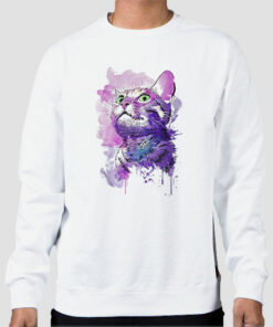 Aesthetic Purple Cat Sweatshirt Cheap Aesthetic Purple Cat Sweatshirt Cheap
