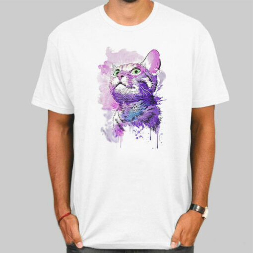 Aesthetic Purple Cat Sweatshirt Cheap