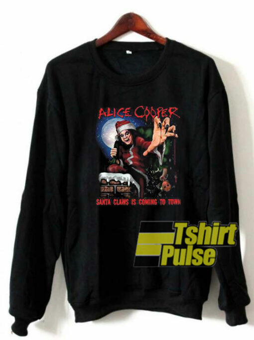 Alice Cooper Santa Claws Christmas sweatshirt