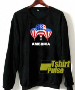 America Flag Hot Air Balloons sweatshirt 1 America Flag Hot Air Balloons sweatshirt 2