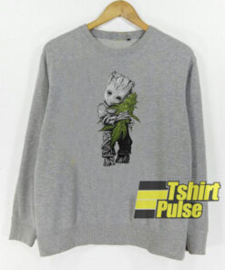 Baby Groot hug weed sweatshirt