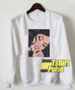 Black Hair Crying Comic Girl sweatshirt