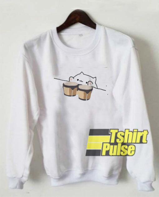 Bongo Cat With Bongos sweatshirt