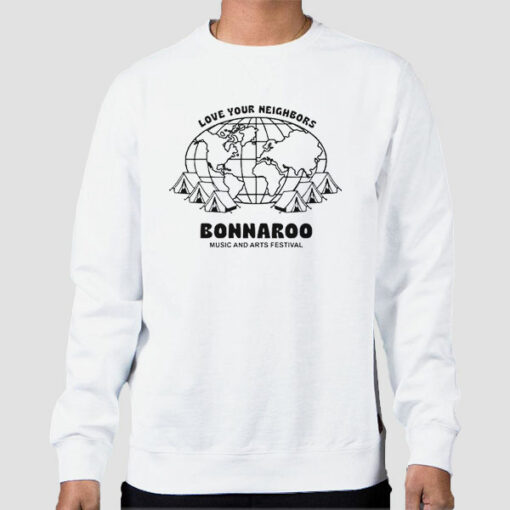 Bonnaroo Merch Love Your Neighbors Camp Sweatshirt Cheap