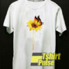 Butterfly Sunflower Never Give Up t-shirt for men and women tshirt