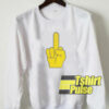 Cartoon Finger Flipping Bird sweatshirt
