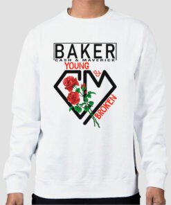 Cash and Maverick Merch Young Broken Rose Sweatshirt Cheap Cash and Maverick Merch Young Broken Rose Sweatshirt Cheap