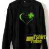 Cat Irish Four leaf clover heart sweatshirt