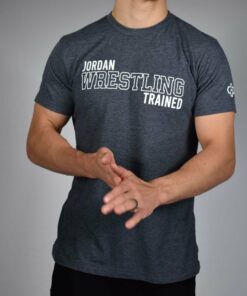 Charcoal Outlined Jordan Trained Wrestling t-shirt