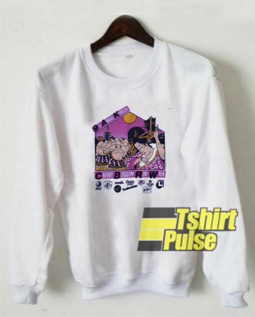 Cherry Blossom Run Walk sweatshirt