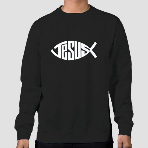 Christianity Jesus Pop Art Fish Sweatshirt Cheap