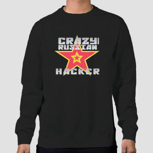 Crazy Russian Hacker Merch Double Stars Sweatshirt Cheap