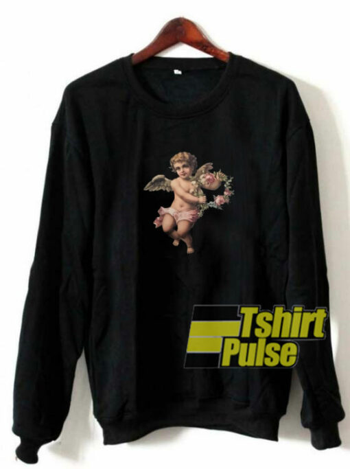 Cupid Cherub With Flower sweatshirt