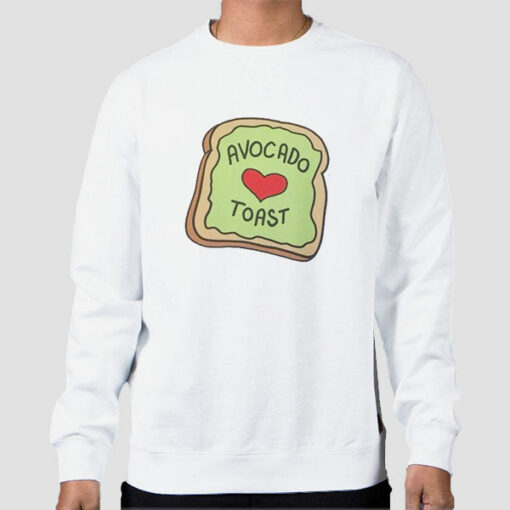 Cute Graphic Toast Avocado Sweatshirt Cheap