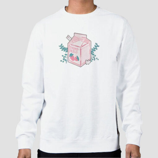 Cute Strawberry Milk Carton Sweatshirt Cheap