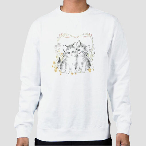 Cutes Twin Cat Sweatshirt Cheap