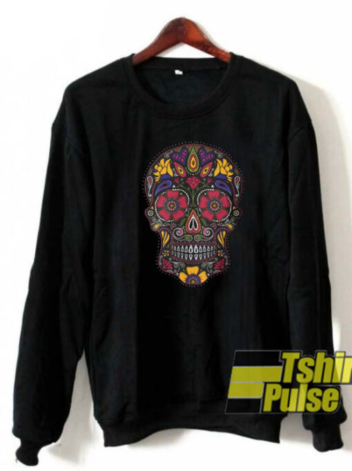 Day of the Dead Sugar Skull Dark sweatshirt