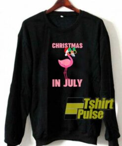 Flamingo Christmas In July sweatshirt 1 Flamingo Christmas In July sweatshirt 2