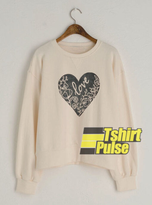 Floral Love Heart sweatshirt