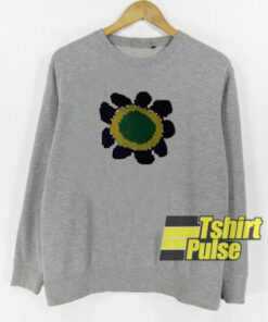 Flower On An All White sweatshirt