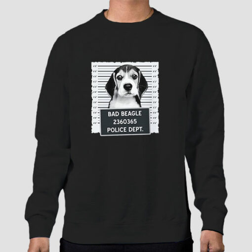 Funny Mugshot Bad Beagle Sweatshirt Cheap