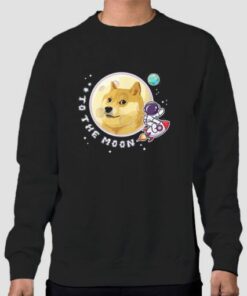 Funny to the Moon Doge Sweatshirt Cheap 4