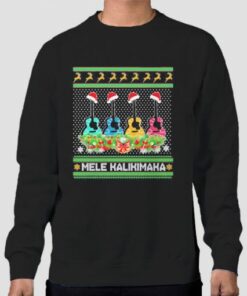 Guitar Mele Kalikimaka Ugly Christmas Sweatshirt Cheap 4
