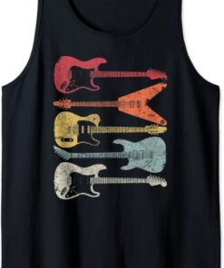 Guitar Shirt Retro Style Tank Top