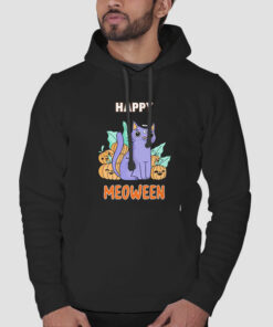 Happy Meoween Purple Cat Sweatshirt Cheap