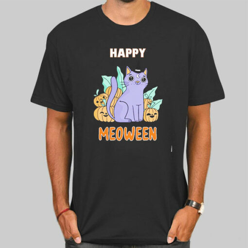 Happy Meoween Purple Cat Sweatshirt Cheap