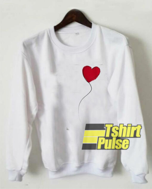 Heart Balloon Print sweatshirt