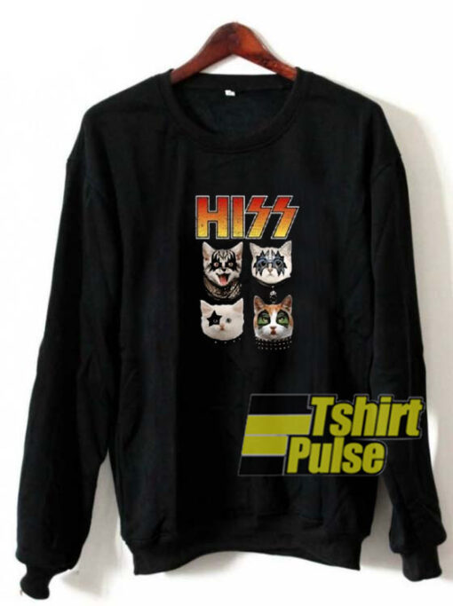 Hiss Kiss cats sweatshirt