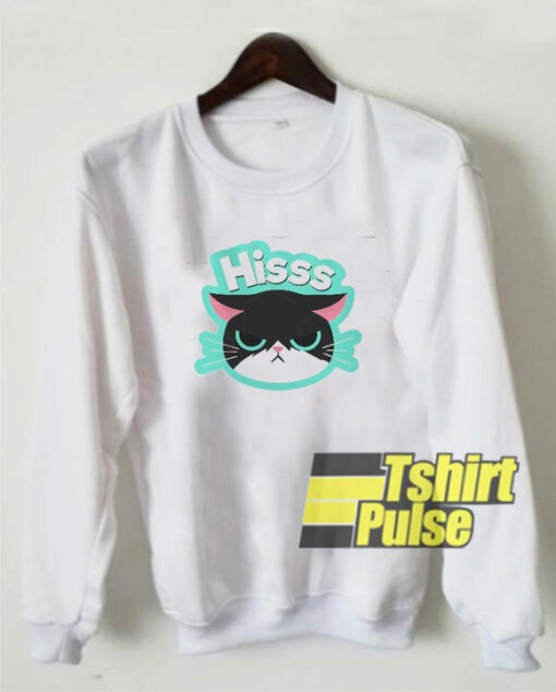 Hisss Angry Cat sweatshirt