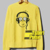 Homer Wearing Earphone sweatshirt