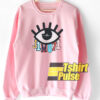 J1mo71 Eye Printed Light Pink sweatshirt