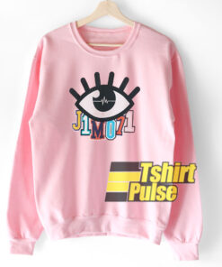 J1mo71 Eye Printed Light Pink sweatshirt 1