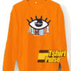 J1mo71 Eye Printed Orange sweatshirt