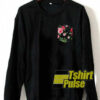 Large Rose Stitched Pocket Print sweatshirt