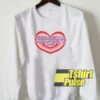 Letters Heart Color Block sweatshirt