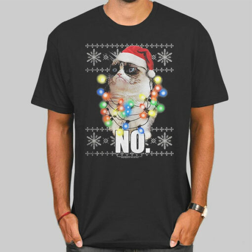 Lights No Grumpy Cat Christmas Sweatshirt Cheap