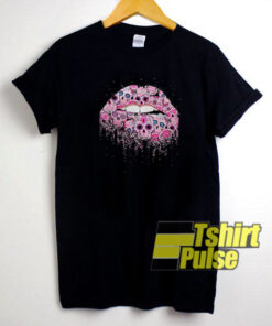 Lip Pink Skull Tattoo t-shirt for men and women tshirt