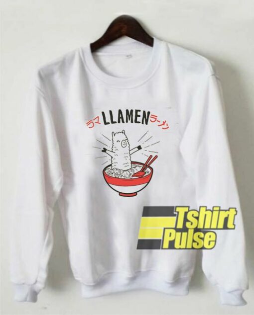 Llama Llamen Ramen sweatshirt