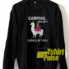 Llama camping sweatshirt