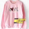 Love hashtag mimilife floral sweatshirt