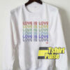 Love is Love Retro Rainbow sweatshirt