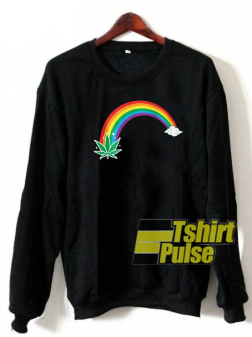 Marijuana Leaf End Of The Rainbow sweatshirt