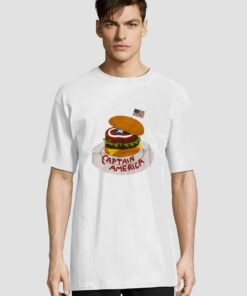 Marvel Captain America Burger t-shirt for men and women tshirt